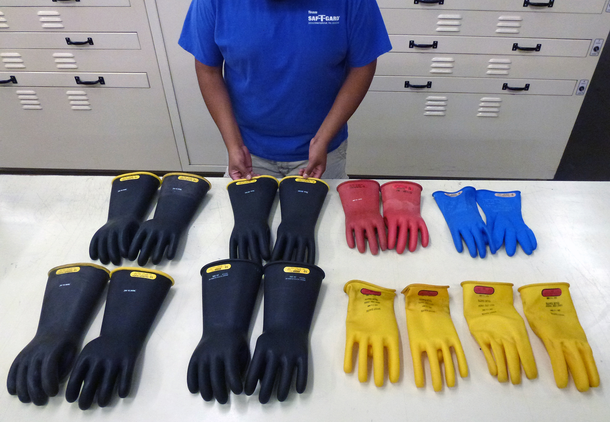 Checking In Rubber Gloves