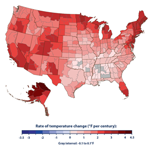 Rate of Temperature Change in the United States Rate of Temperature Change in the United States