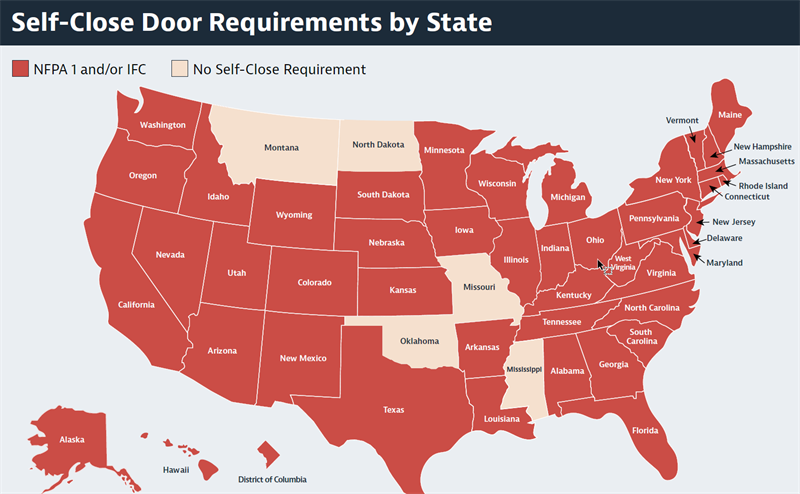 Self-Close Door Requirements by State