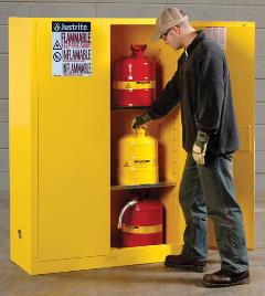 Self-Close Safety Cabinet with Flammables